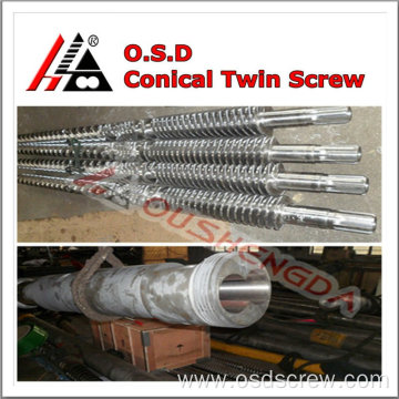 SJSZ extruder conical twin screw barrel/twin screws and barrel for conical plastic extuder